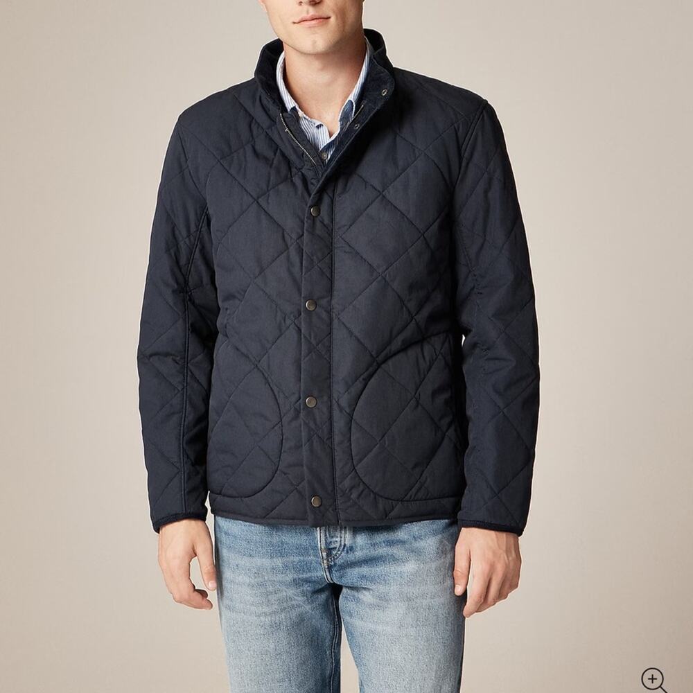 J.Crew Sussex quilted jacket with PrimaLoft® Newport Navy
